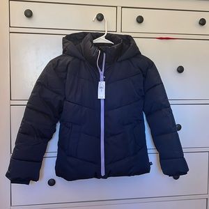 GAP girls navy blue puffer coat